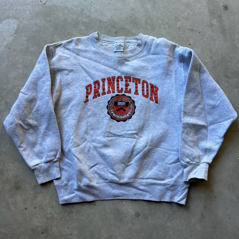 Vintage Princeton University Sweatshirt The Cotton Exchange Gray Large USA Made